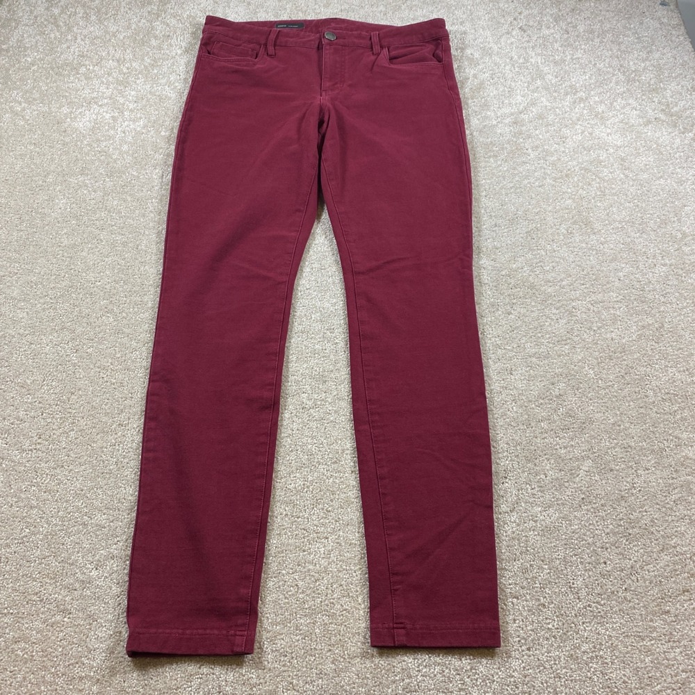 KUT from the Kloth Jennifer Ultra Skinny Womens 12 Burgundy Pants KP713MA4SF
